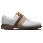 FootJoy Dryjoys Premiere Packard LX heren golfschoen (wit-bruin)
